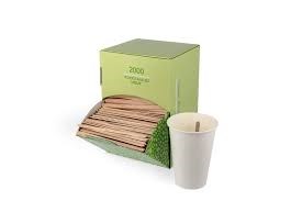 Roerstaafjes in dispenser box 11cm FSC®Mix hout BIO